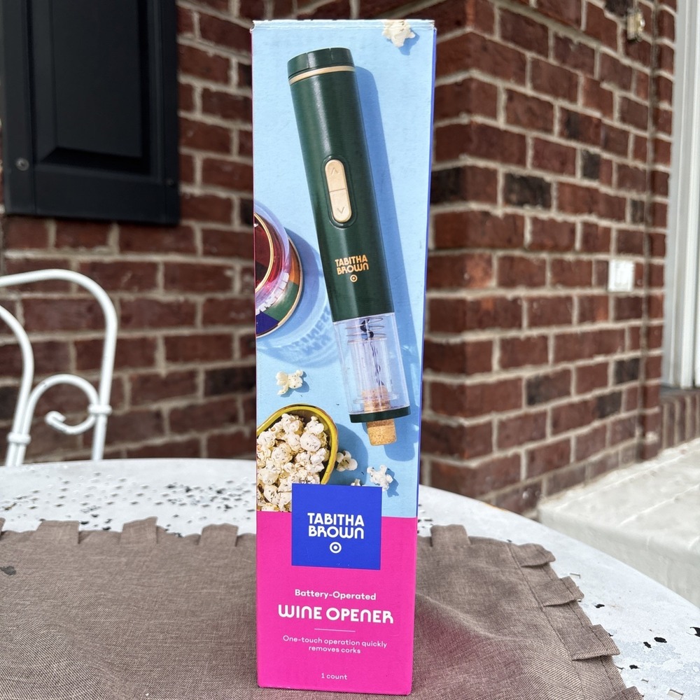 Tabitha Brown‎ for Target Battery Operated Electric Wine Opener Green Gold NEW